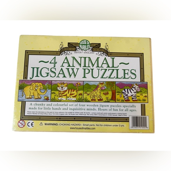 House of Marbles Toys House Of Marbles 4 Animal Jigsaw Puzzles Childrens Wood Box New Poshmark